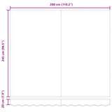 Retractable Awning Manual Yellow and White 300x250 cm Fabric 3329927