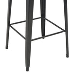 3 Piece Bar Set Steel Brown Black 276847