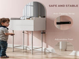 Three Drawer Compact Dressing Table - White T3398P342429