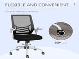 Mesh Office Chair, Computer Desk Chair with Flip-up Armrests, Lumbar Back Support and Swivel Wheels, T3398P330551