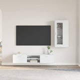 TV Cabinet Set with Drawer FLORIN 3 pcs White Engineered Wood 3397924