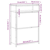 Shoe Cabinet Black Engineered Wood Compact Shoe Cabinet 840034