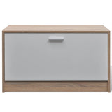 241246 Oak and White 3-in-1 Wooden Shoe Cabinet Set