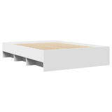 Bed Frame White Engineered wood 140x190 cm Bed Frame 3295681