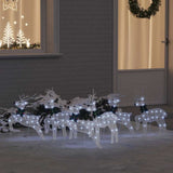 LED Reindeers 6 pcs White Fabric 3385898