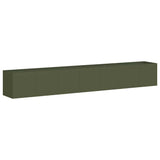 Planter Olive Green 280x40x40 cm Cold-rolled Steel 860692