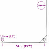 Tarpaulin 650g / m Orange 2.5 x 4.5 m Canvas with PVC Coating 42017797