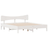 Bed Frame without Mattress White 160x200 cm Solid Wood Pine 3328227