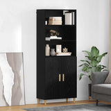Highboard Black Oak 69.5 x 32.5 x 180 cm Engineered Wood 3416062