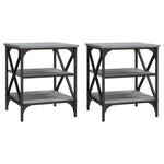 ZNTS Side Tables 2 pcs Grey Sonoma 40x42x50 cm Engineered Wood 825779