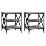 ZNTS Side Tables 2 pcs Grey Sonoma 40x42x50 cm Engineered Wood 825779