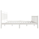 3100969 Bed Frame without Mattress White Solid Wood 160x200 cm