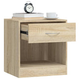 ZNTS Nightstand 2 pcs with Drawer Oak Colour 242546