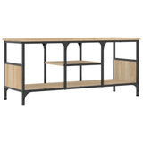 TV Cabinet Sonoma Oak 100x35x45 cm Engineered Wood&Iron 831799