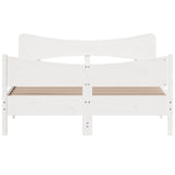 Bed Frame without Mattress White 140x190 cm Solid Wood Pine 3216394