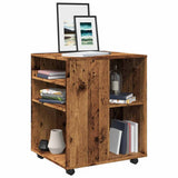 Rolling Cabinet Old Wood 60x53x72 cm Engineered Wood 856658