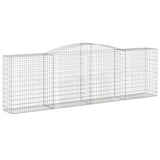 Arched Gabion Baskets 7 pcs 400x50x120/140 cm Galvanised Iron 3147014