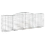 Arched Gabion Baskets 10 pcs 400x50x120/140 cm Galvanised Iron 3147017
