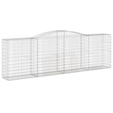 Arched Gabion Baskets 10 pcs 400x50x120/140 cm Galvanised Iron 3147017