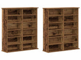 CD Cabinet 2 pcs Old Wood 60 x 17 x 92 cm Engineered Wood 8012743