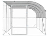 Against Wall Chicken Coop Silver 400 x 200 x 215 cm 3434736