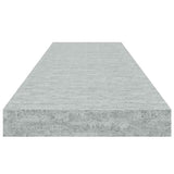 Floating Wall Shelves 2 pcs Concrete Grey 90x23.5x3.8 cm MDF 326604