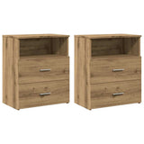 Bedside Cabinets 2 pcs Artisan Oak 50x32x60cm Engineered Wood 856567