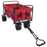 Folding Wagon Red 89 x 63 x 96 cm Steel and Polyester Oxford 42020659