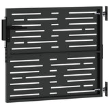 Garden Gate with Lock Black 85 x 100 cm Powder-coated steel 42015874