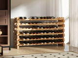 Six-Tier, 72 Bottle Wooden Wine Rack - Natural T3398P344335