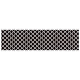 Stair Mats 15 pcs 76 x 20 cm Black and White Polyester 42054627