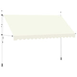 143698 Manual Retractable Awning 400 cm Cream