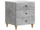 Bedside Cabinet Concrete Grey 43x 41 x 66.5 cm Engineered Wood 894098