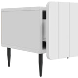 TV Cabinet High Gloss White 147 x 34.5 x 32 cm Engineered Wood 894479