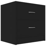 ZNTS Bedside Cabinets 2 pcs Black 40x30x40 cm Engineered Wood 801038