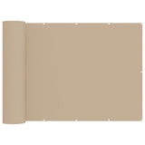 Balcony Privacy Screen 180 x 800 cm Fabric with PU Coated Beige 42036460
