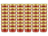 Glass Jam Jars with Gold Lid 48 pcs 110 ml 50796