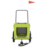 Pet Bike Trailer Green and Black Oxford Fabric and Iron 93934