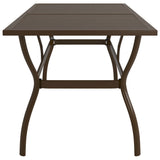Garden Table Brown 190x80x72 cm Steel 312281