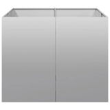 Planter 100x100x80 cm Galvanised Steel 860827