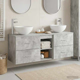 Bathroom Cabinet Set 3 pcs Concrete Grey 49.5 x 35 x 63 cm 3405790