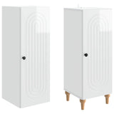 Cabinet Set 2 pcs High Gloss White Engineered Wood 3416452