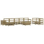ZNTS 10 Piece Garden Sofa Set Impregnated Wood Pine 3250683