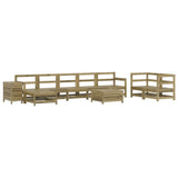 ZNTS 10 Piece Garden Sofa Set Impregnated Wood Pine 3250683