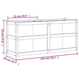 Garden Planter 150x50x70 cm Solid Wood Douglas 837492