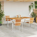 Garden Dining Set 5 pcs Solid Wood Teak 3334825