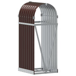 ZNTS Log Holder Brown 40x45x100 cm Galvanised Steel 364567