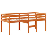 High Sleeper Bed without Mattress Wax Brown 90x190 cm Single Solid Wood Pine 3282140