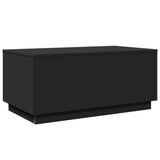 Coffee Table Black Engineered Wood Medium Coffee Table 839876
