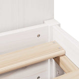 Bookcase Bed without Mattress White 180x200 cm Super King Solid Wood Pine 3322940